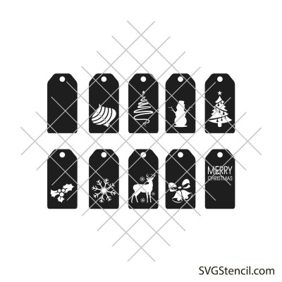 Christmas gift tags svg | Gift label svg