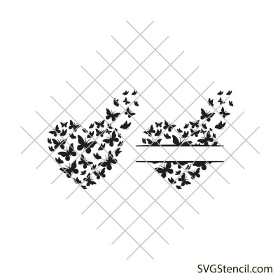 Butterfly heart svg
