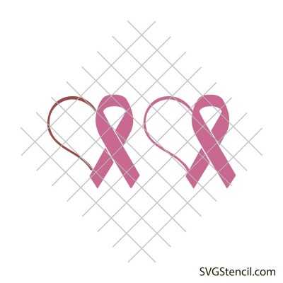 Heart with ribbon svg