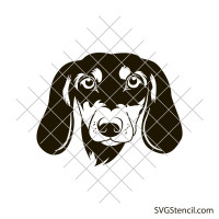 Dachshund svg | Dachshund head svg