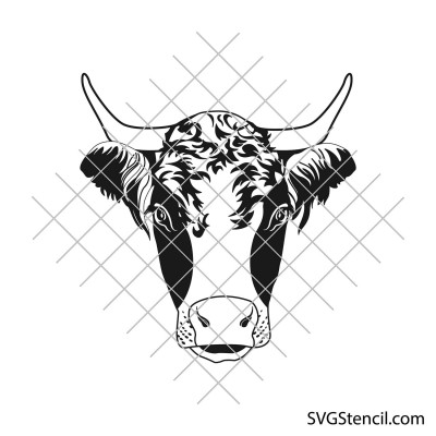 Hereford cow face svg