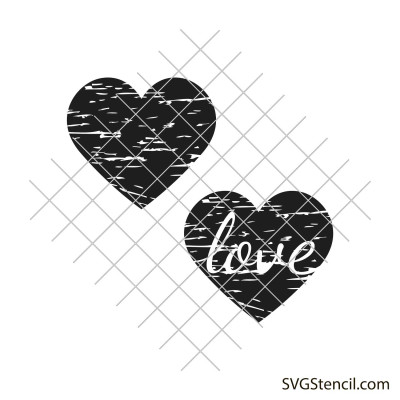 Distressed heart svg | Grunge heart svg