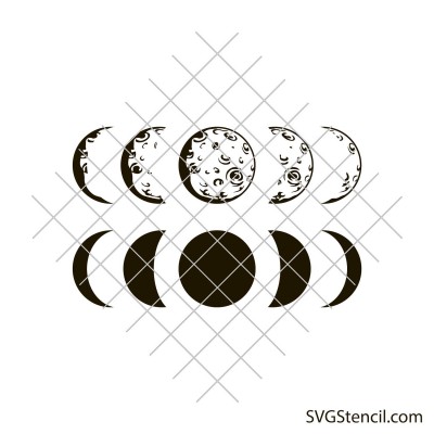 Moon phases svg