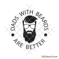 Dads with beards are better svg