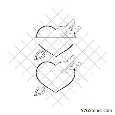 Heart with arrow svg