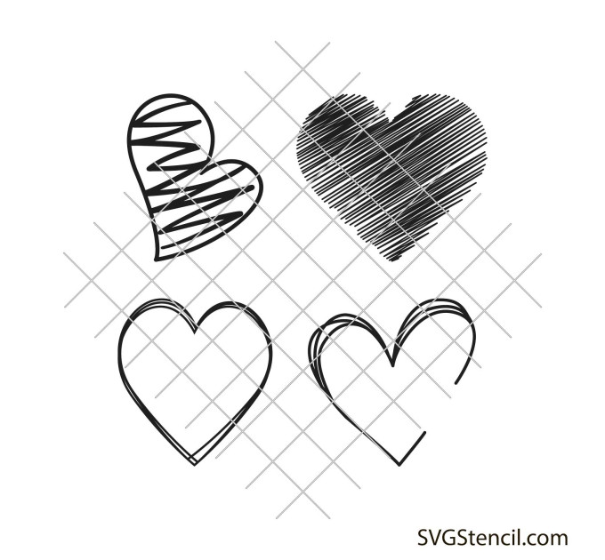 Scribble heart svg | Sketch heart svg