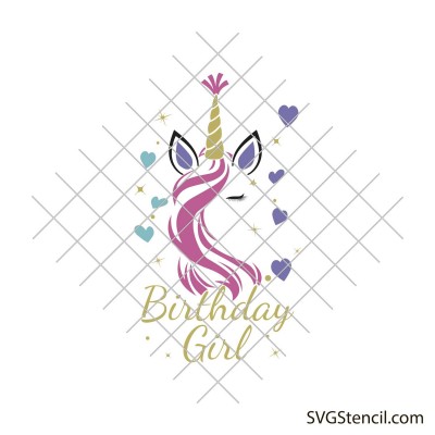 Unicorn birthday svg | Cute unicorn svg