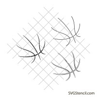 Basketball lines svg | Basketball stitches svg