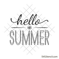 Hello summer svg | Summer vibes svg