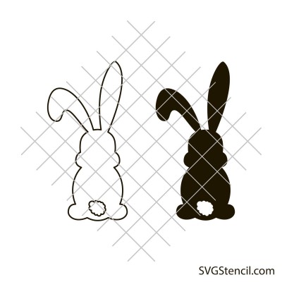 Bunny outline svg | Easter bunny svg