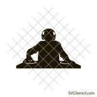 Disk Jockey svg | DJ silhouette svg