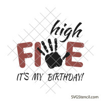 High five svg | Kids birthday svg