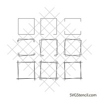 Square border svg | Square outline svg