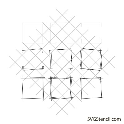 Square border svg | Square outline svg