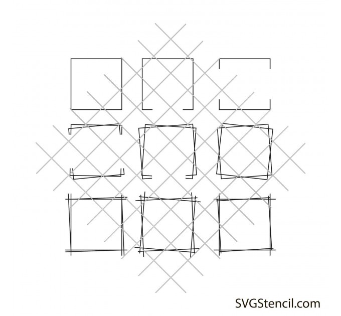 Square border svg | Square outline svg