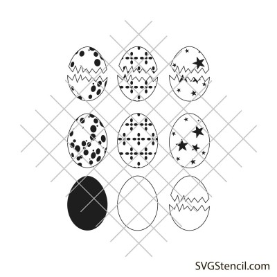 Easter eggs svg | Cracked egg svg