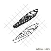 Kayaking svg | Kayak boat svg