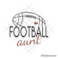 Football aunt svg | Football clipart svg