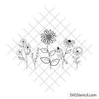 Garden flower svg | Cute flower svg