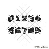 Football numbers svg | American football font svg