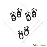 Bunny feet svg | Easter basket svg