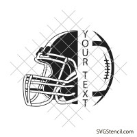 Half football helmet svg
