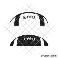 Half football svg | Football monogram svg