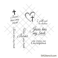 Jesus has my back svg deisgns bundle
