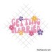 Getting married with spring flowers svg