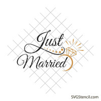 Just married svg | Newlywed svg