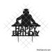 Disk Jockey birthday cake topper svg