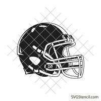 Realistic football helmet svg