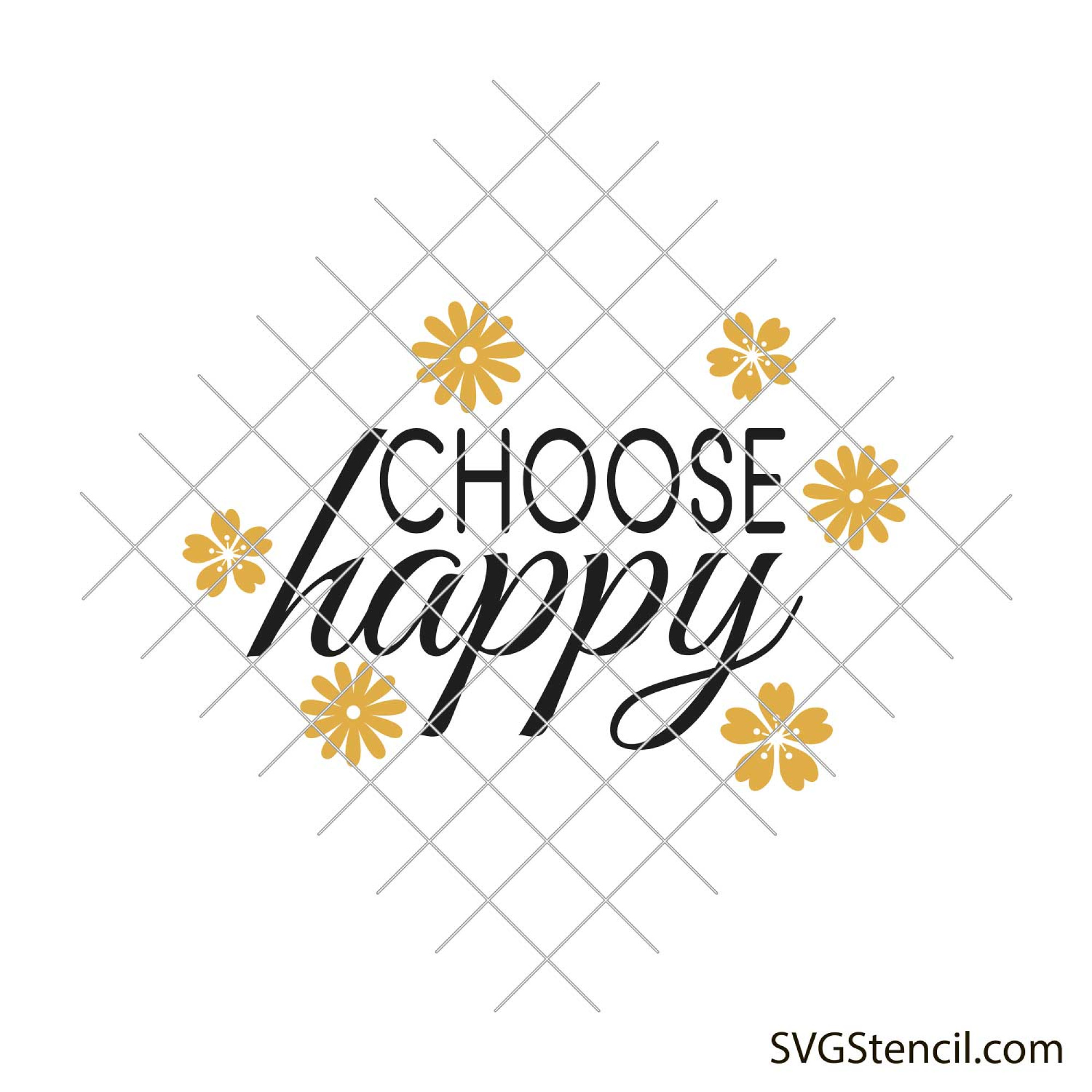 Happy quote svg | Happiness svg | Motivational svg - SVGStencil