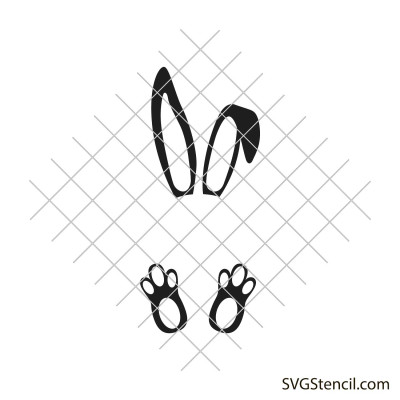Bunny ears and feet svg Bunny ears and feet svg