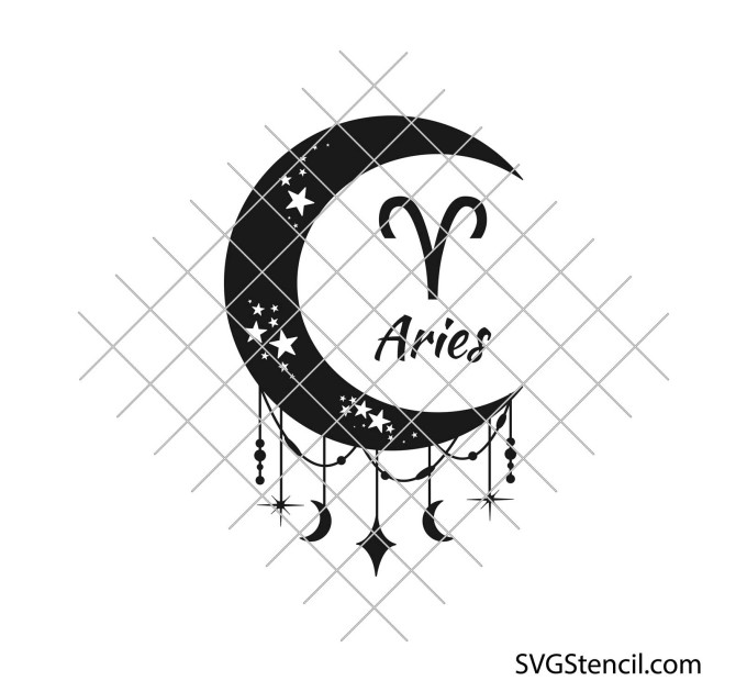Zodiac moon signs svg | Horoscope svg bundle