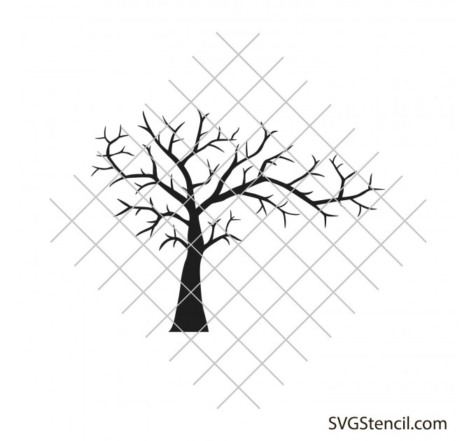 Tree without leaves svg | Winter tree svg