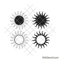 Sun svg | Decorative sun svg