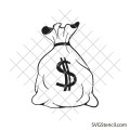 Dollar bag svg | Bank bag svg