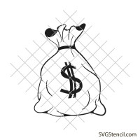 Dollar bag svg | Bank bag svg
