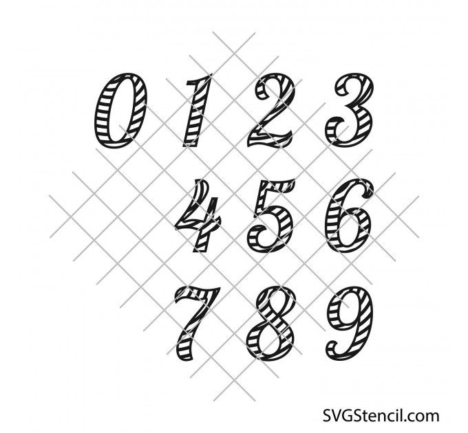 Numbers svg | Fancy numbers svg