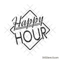 Happy hour sign svg