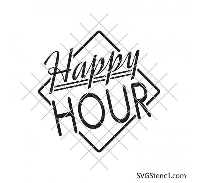 Happy hour sign svg