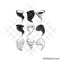 Tornado svg bundle | Storm svg