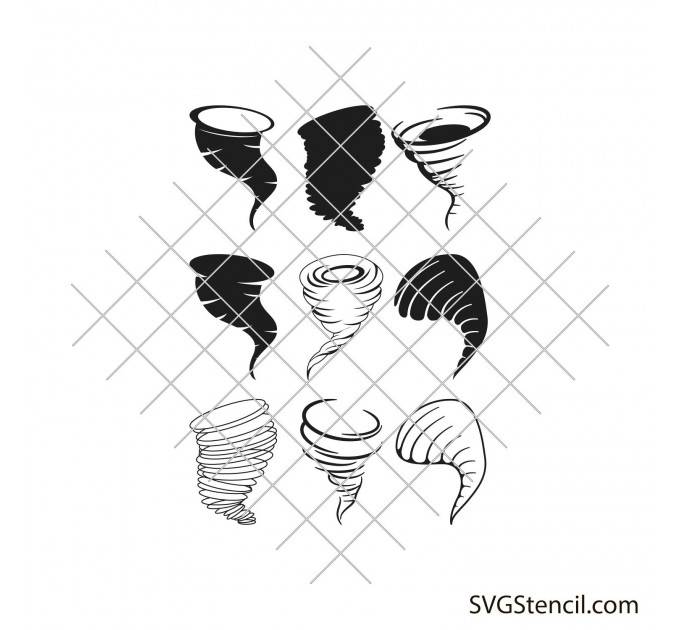 Tornado svg bundle | Storm svg