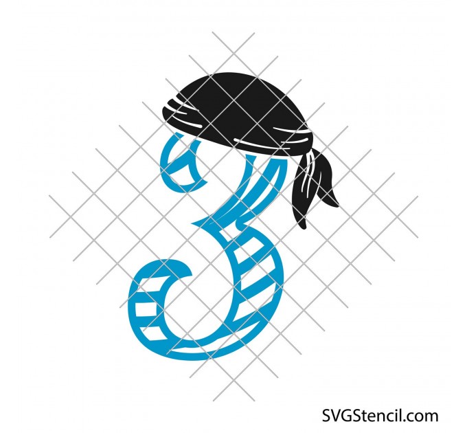 Pirate number svg | Birthday boy svg