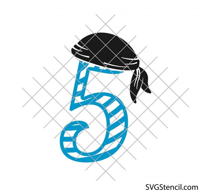 Pirate number svg | Birthday boy svg