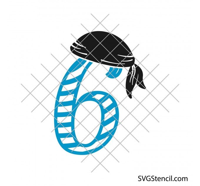 Pirate number svg | Birthday boy svg