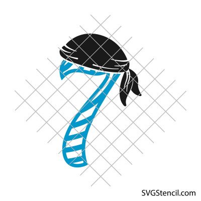 Pirate number svg | Birthday boy svg