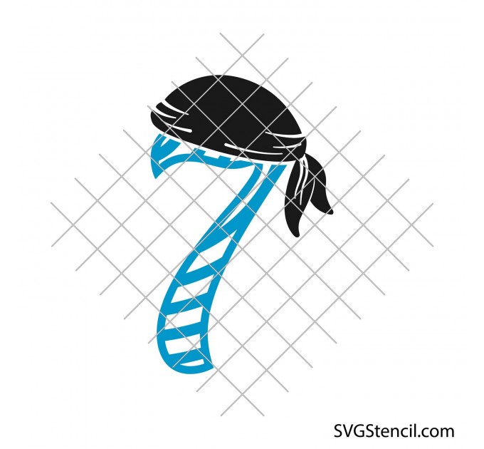 Pirate number svg | Birthday boy svg