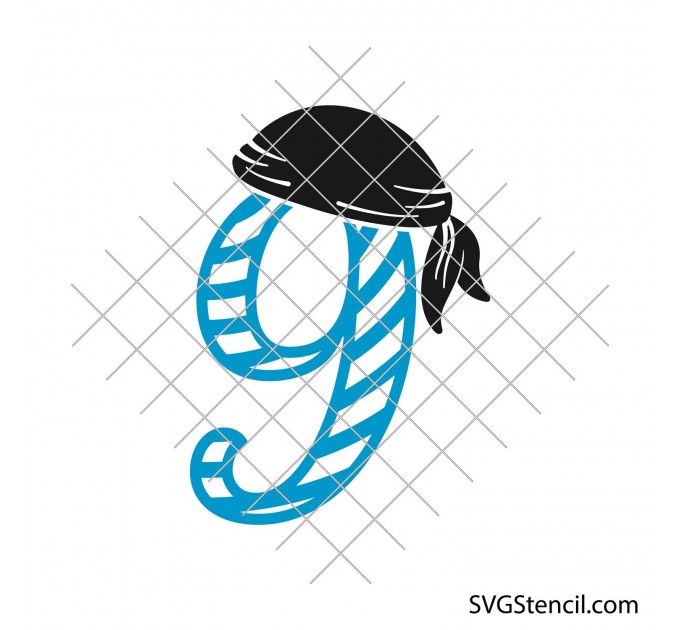 Pirate number svg | Birthday boy svg